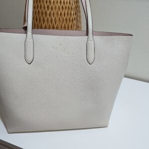 Kate Spade Ava reversible leather Tote (parchment)
